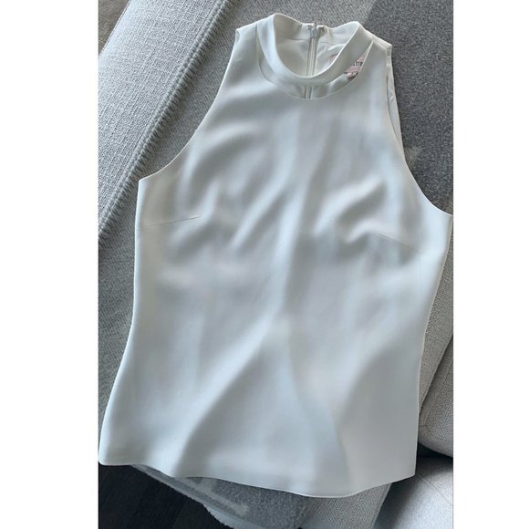 Cushnie and Ochs Ivory Crepe "Choker" top, size 8 (fits 6/8) ** AS IS ** - Picture 4 of 14